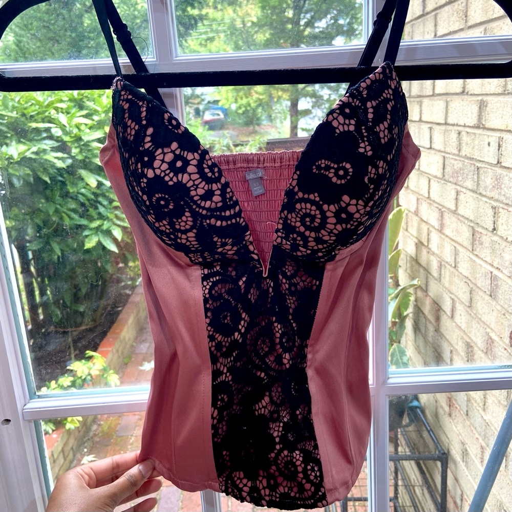 Charlotte Russe Dusty Pink Corset Bustier